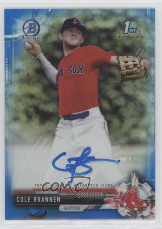 Cole Brannen #CDA-CB Baseball Cards 2017 Bowman Draft Chrome Picks Autographs trading card — raw and PSA graded price guide
