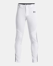 Under Armour Youth Boys White w/ Black Piped UA Utility Baseball Pants