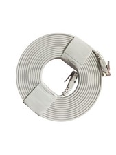 Flat Ethernet Cable RJ45 Cat5e Cat6 LAN Network Cable White High Speed