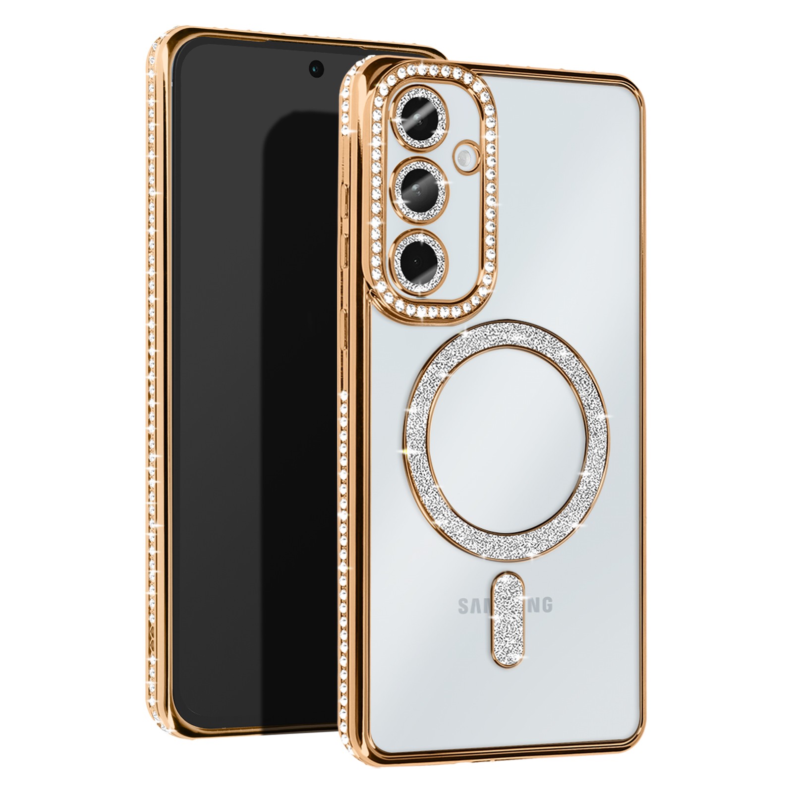 Coque Galaxy A35 Avizar antichoc pour éviter les fissures couleur or