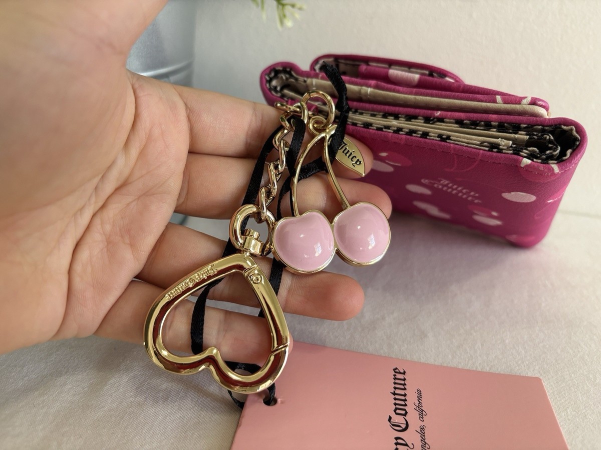 Juicy Couture 🍒 Cherry On Top Mini Envelope Flap Wallet Raspberry