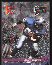 1992 Wild Card Barry Sanders Stat Smashers Prism P-1