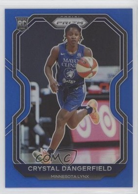 2021 Panini Prizm WNBA Blue Prizm 71/149 Crystal Dangerfield #41 Rookie RC 02v3