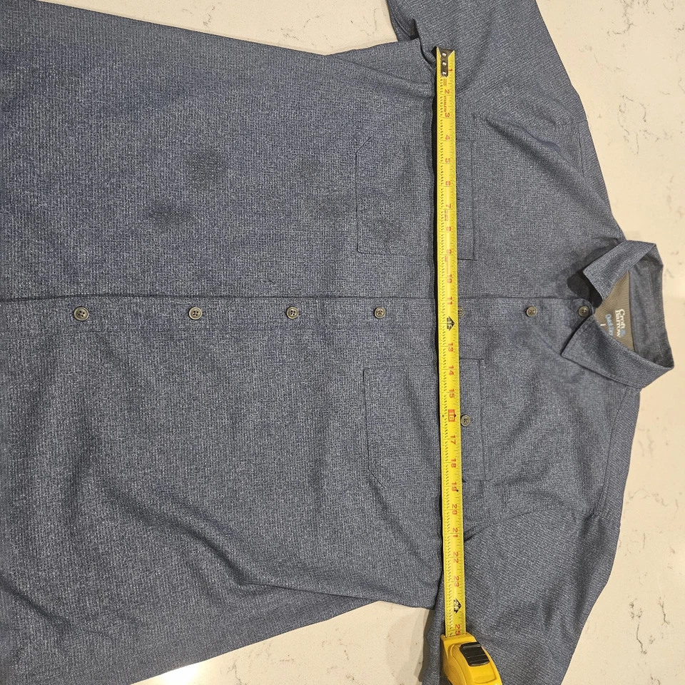 Croft & Barrow Shirt Mens Large Blue Quick Dry Short Sleeve - Image 4 of 4