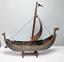 Edward Aagaard Bronze Viking Ship Model Copenhagen Denmark Iron Art MCM  16''