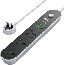 Extension Lead with USB slots 3 Way 3 USB Ports with 1.6 M Bold Extension cord