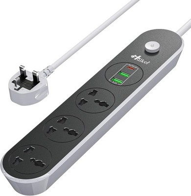 Verlängerungskabel mit USB Steckplätzen 3-fach 3 USB Ports mit 1,6 m Fett Verlängerungskabel