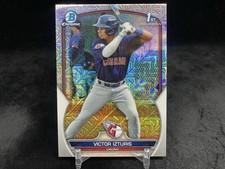 VICTOR IZTURIS 2023 BOWMAN CHROME #BCP-175 MOJO REFRACTOR PROSPECT 1ST / CLE