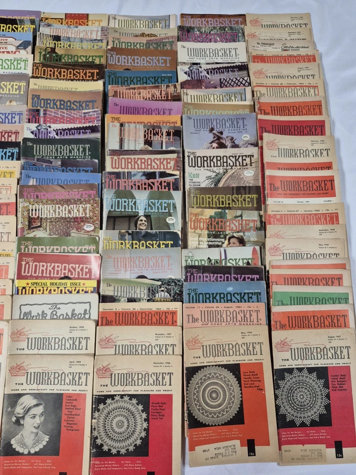 HUGE LOT 114 ISSUES THE WORKBASKET Magazine 1940s-1980s - Needlecraft Patterns - Image 3 of 4