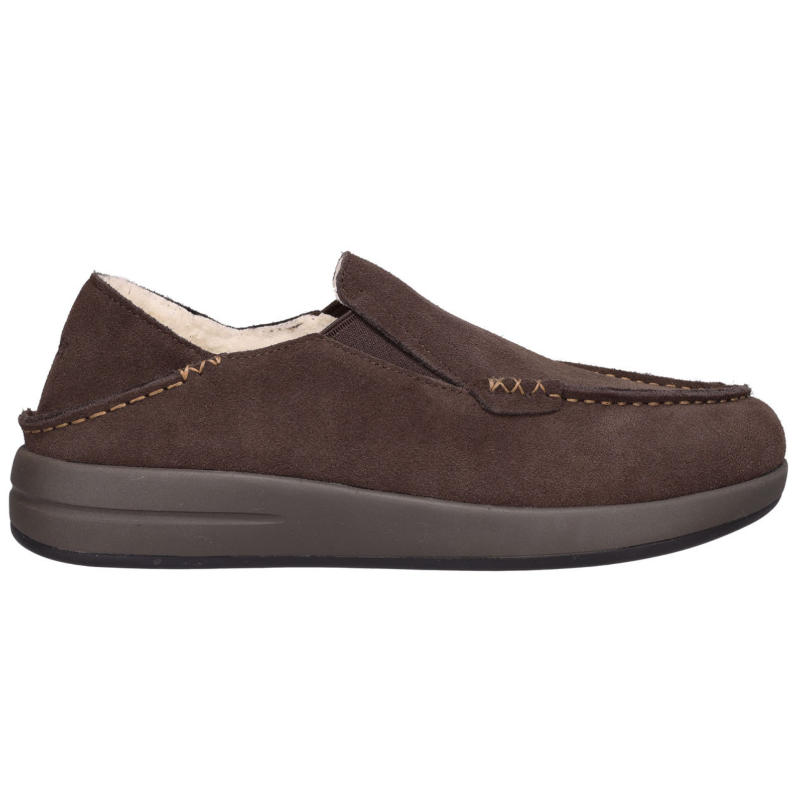 Faux Shearling Lining Removable Insole, Brown