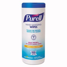 Purell 911112EA 5.78 in. x 7 in. Premoistened Hand Sanitizing Wipes - White New