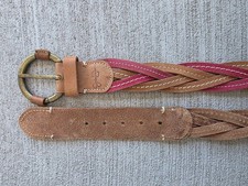 Jessica Simpson Genuine Leather Braided Belt   Size L   46  