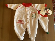 NEW Vintage BabyGro Kleinerts Sz.3-6 months Baby  s First Christmas Sleeper  Hat
