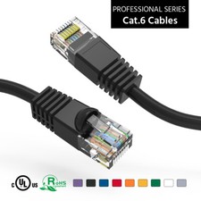 2Ft CAT6 UTP Ethernet Network Booted Cable Black