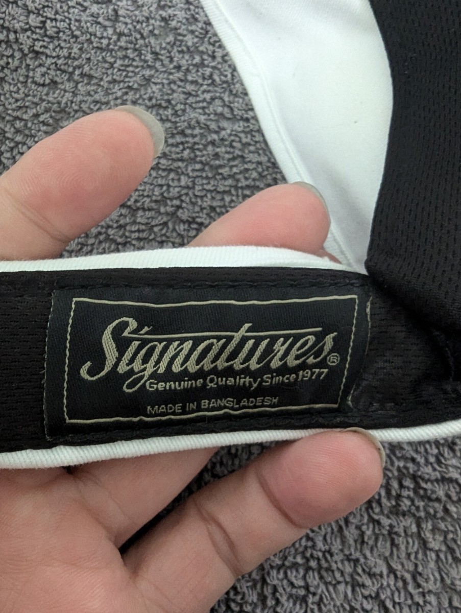 Golf Visor Unisex White Signatures Crossed Moisture Wicking  display picture 1