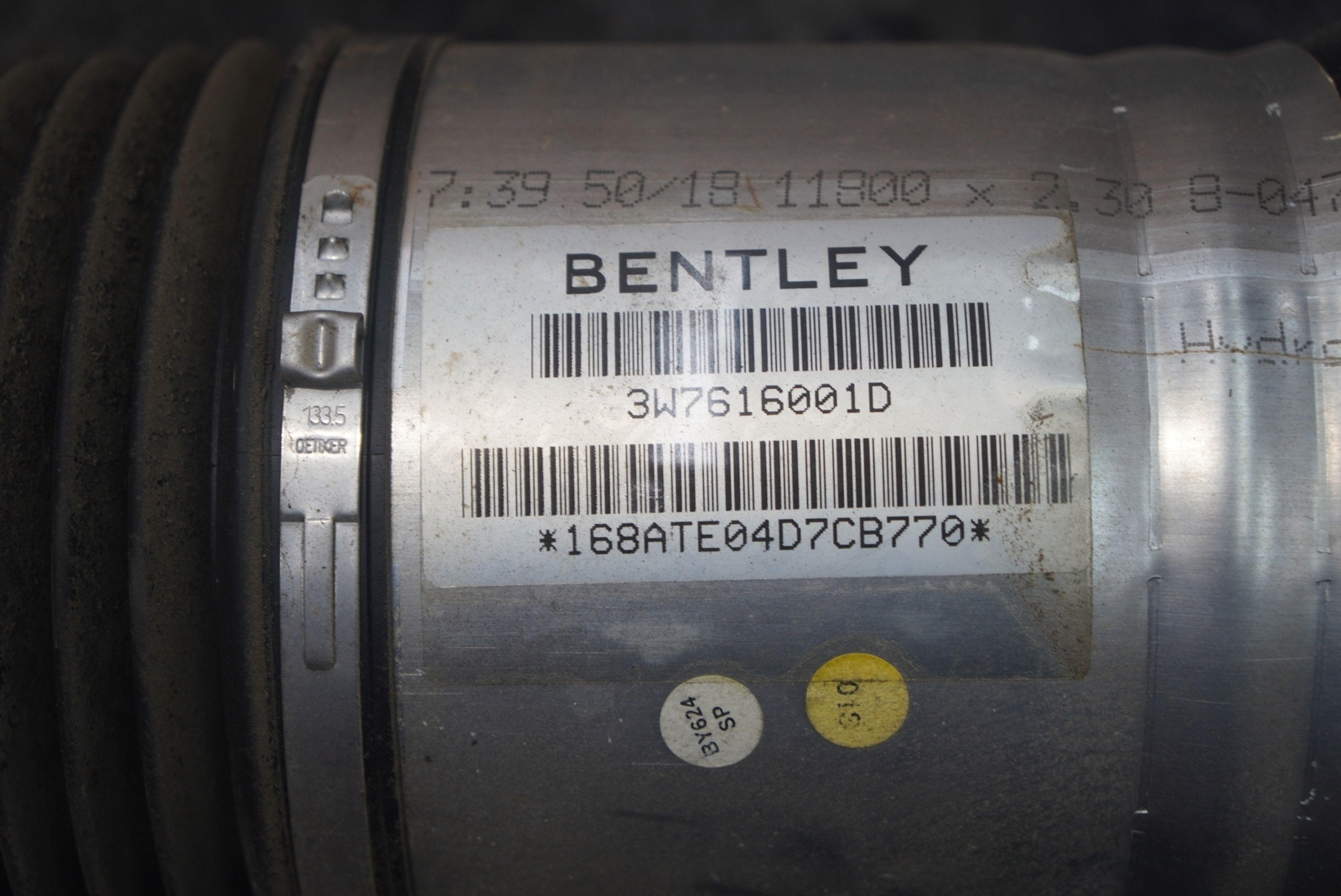 Rear Left Air Shock Absorber Strut 3W7616001D Bentley Continental GTC Speed 2016