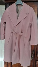 Marella Pink 100% Virgin Wool Short Coat 10 Small - Medium Raglan Shoulders