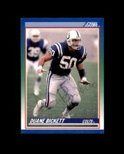 Duane Bickett Hand Signed 1990 Score Indianapolis Colts Autograph