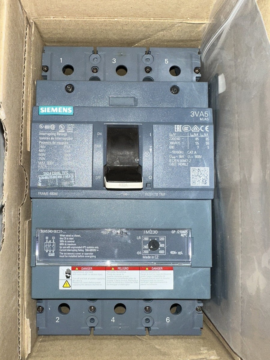 ヘドン 3VA5340-5EC31-0AA0 SIEMENS 3 POLE 400A 600 VOLT CIRCUIT