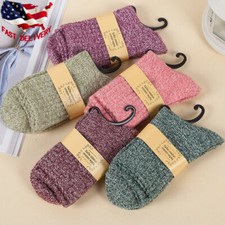 5 Pack Women's Soft  Comfortable  Warm Thick Wool Cashmere Socks Size 6-10 USA