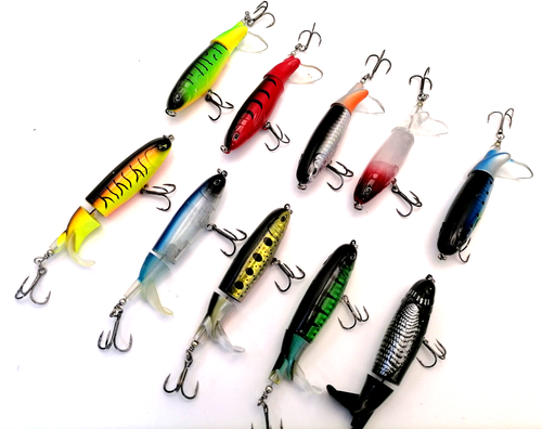 10x Fishing Lures bait Whopper Plopper Topwater Floating Rotating Tail for Bass - Picture 4 of 14