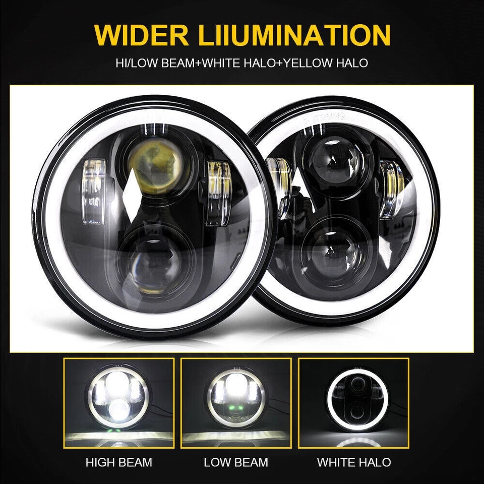 Faro LED 5 3/4 pulgadas 5,75" haz alto/bajo para Harley-Davidson Iron 883 XL883N Foto 4 de 4