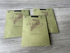 3 LEGACY LEGWEAR, Microfiber Control Top Tights, Black, Size B. New In Packaging
