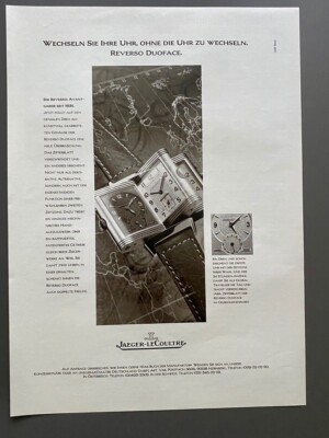Jaeger-LeCoultre Reverso Duoface JLC Original 1997 Vintage Watch Ad Werbung V2
