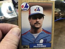 1987 Topps Baseball BOB McCLURE FROM VENDING # 707