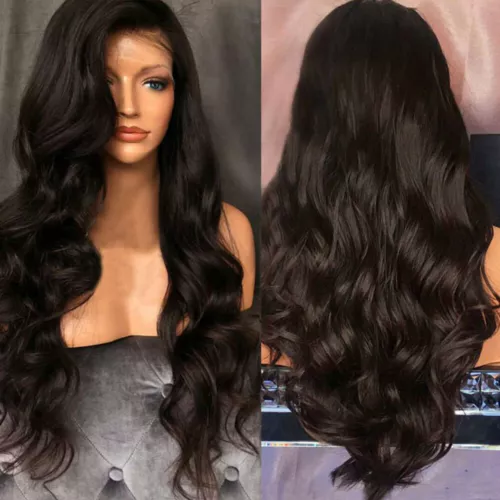 26inch Long Curly Wavy Middle Parted Wigs Hair Natural Looking Breathable Wigs