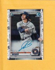 2020 Bowman Chrome Prospects Autographs #CPA-JBR Jordan Brewer Astros NM-MT+