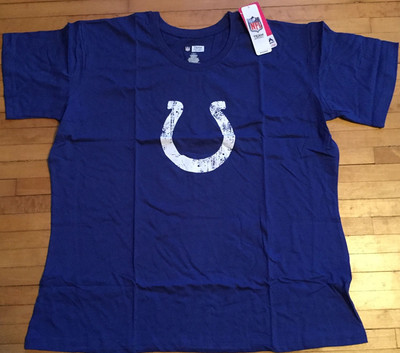 Baltimore Colts NFL SS Screen Print T-Shirt Womens Size 1X Royal Blue NEW NWT