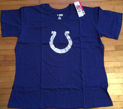 Baltimore Colts NFL SS Screen Print T-Shirt Womens Size 1X Royal