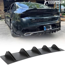 For Kia K5 Optima Stinger GT Rear Bumper Diffuser Shark Fin Spoiler Matte Black