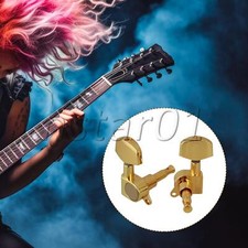 Tuners Tuning Pegs Machine Heads 3L 3R with Screws and Ferrules Set of 6 Golden