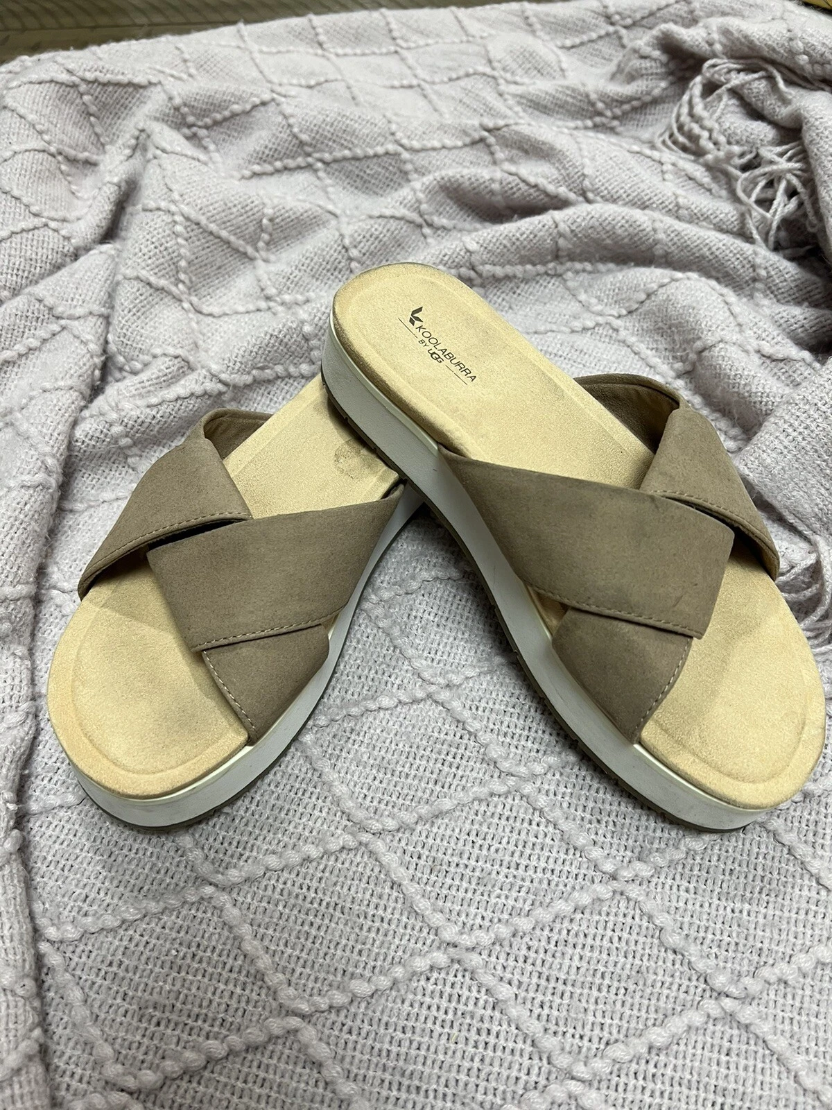 Sandali Koolaburra by UGG Carenza Donna Slide Anfora Marrone taglia 7 Prezzo al dettaglio $65 comodi