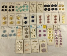 Vtg Lot 31 Cards Fancy Button La Petite La Mode BGE Pacific Streamline Retro MCM