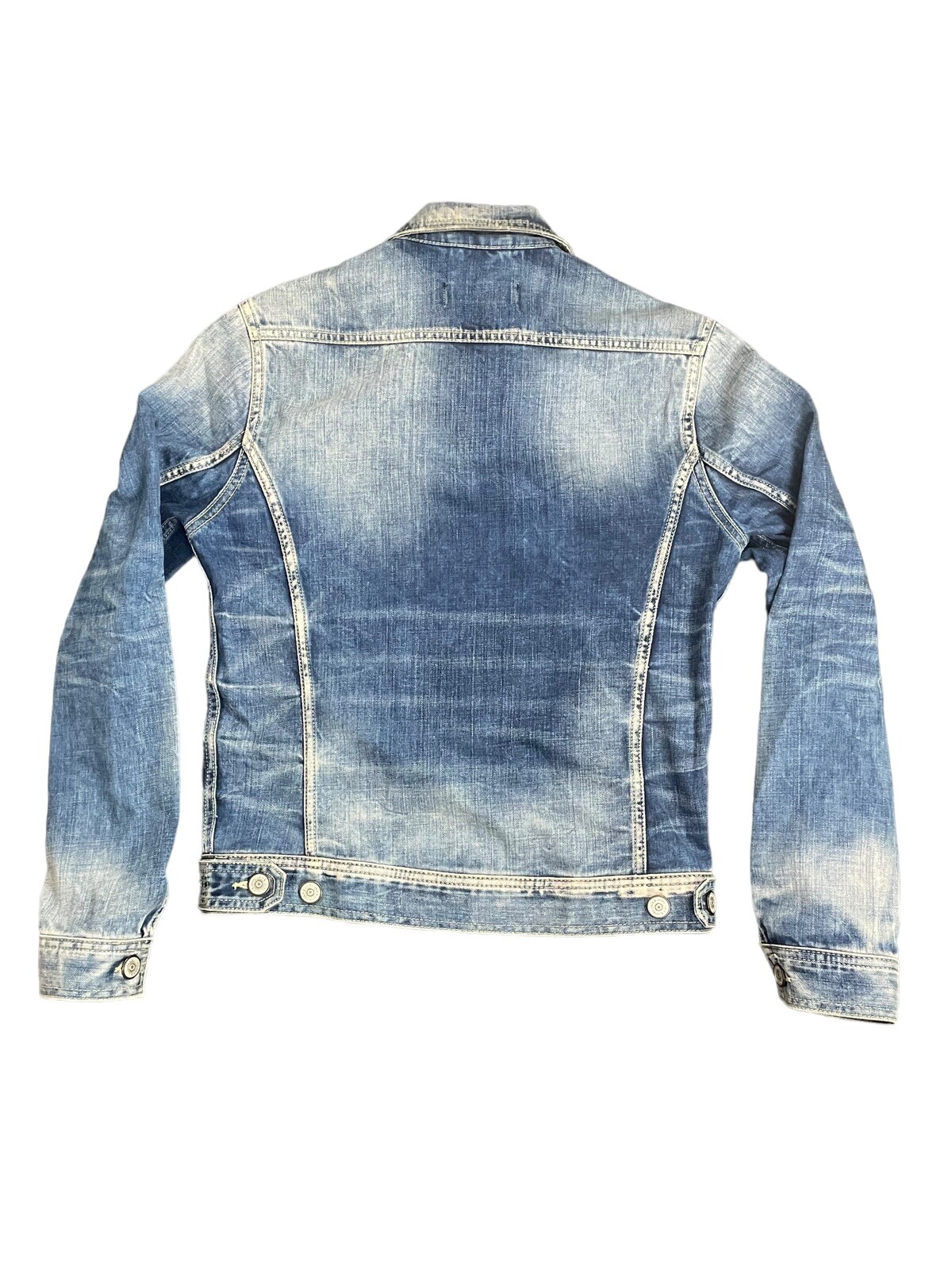 Jack & Jones Blue Washed Denim Jacket Size S image 4