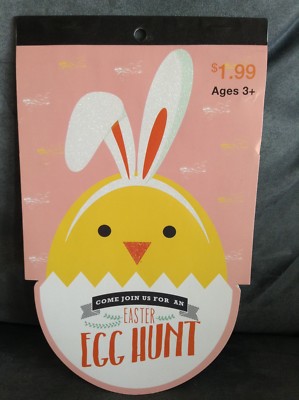 CVS BRAND EASTER EGG HUNT SHAPED STICKER BOOK AGES 3+ EASTER BUNNY 50+ PINK