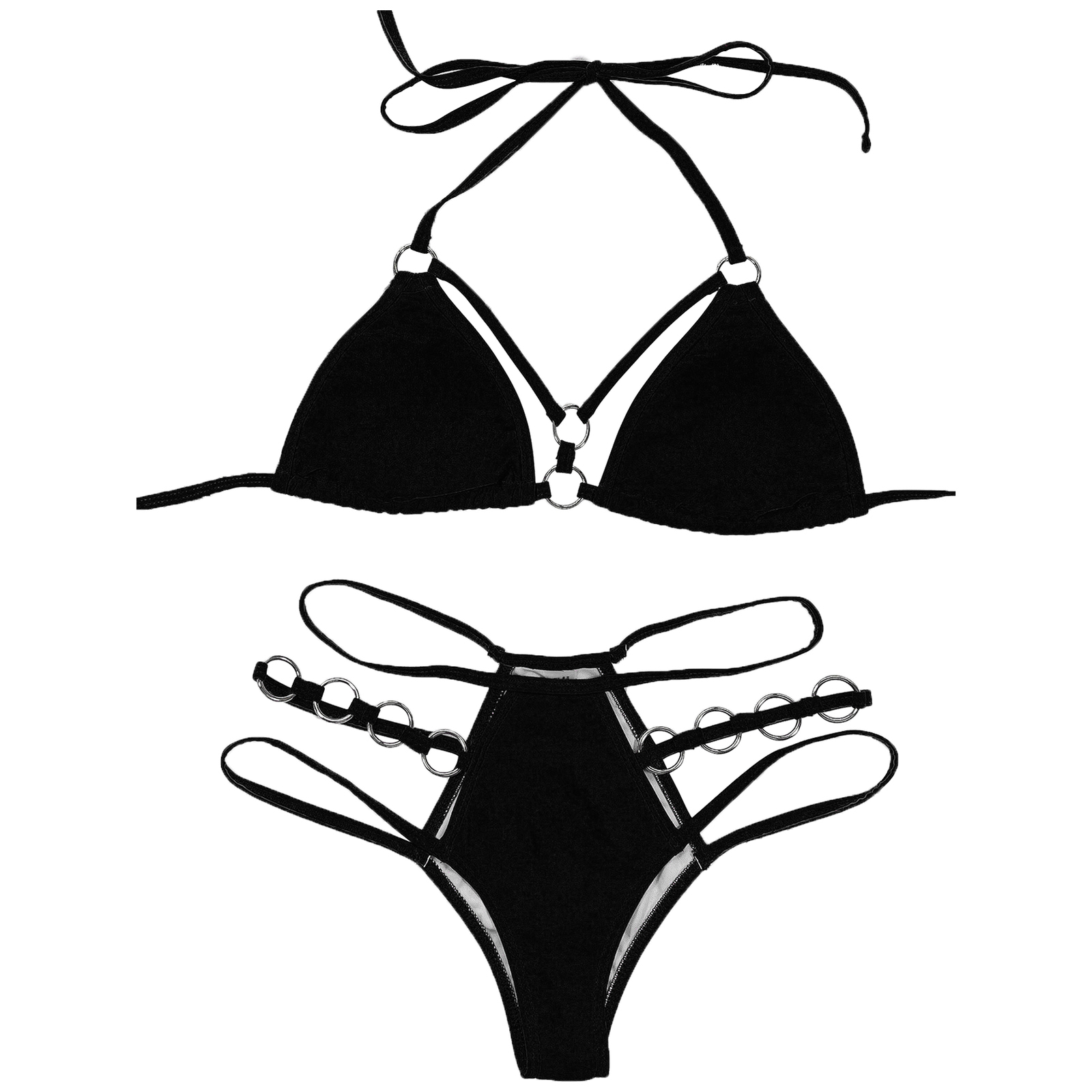 2pcs/set Women Swimwear Solid Color Padded Adjustable Pure Color Swimwear Ladies eBay