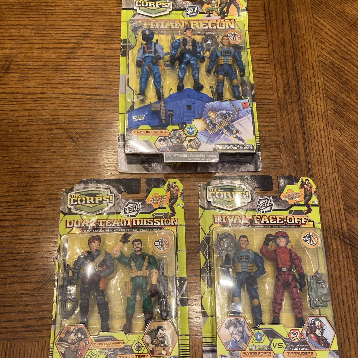 THE CORPS EDITION Set of 3 LANARD TOYS MINT ON CARD 2009 7 Figures