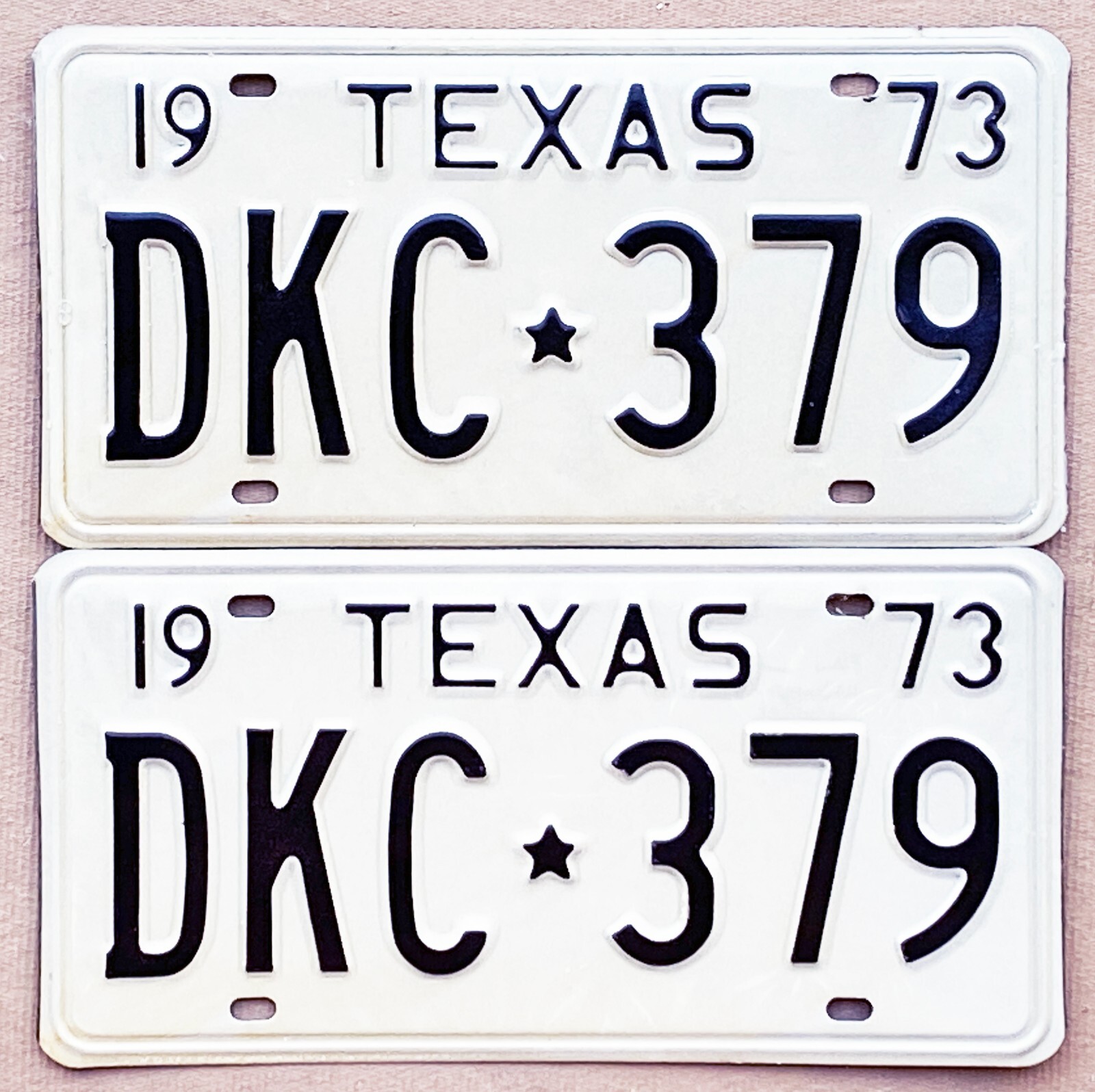 1973 Texas license plates DKC379 NOS PAIR eBay