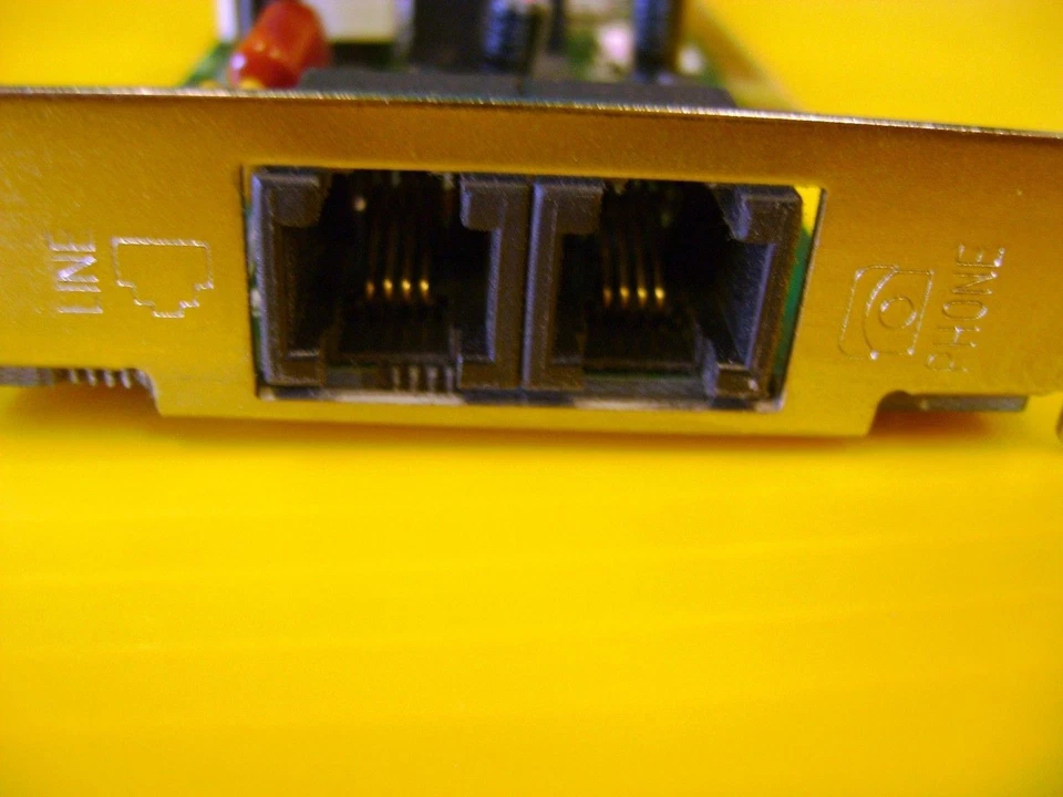 Model: 1301 Modem w/ line and phone jack 125-07801407  - Image 3 of 4