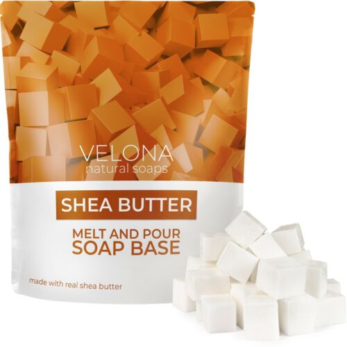 Cubes de base de savon au beurre de karité pré-coupés | SLS/SLES sans glycérine fondre et verser 2 lb - Photo 1/4