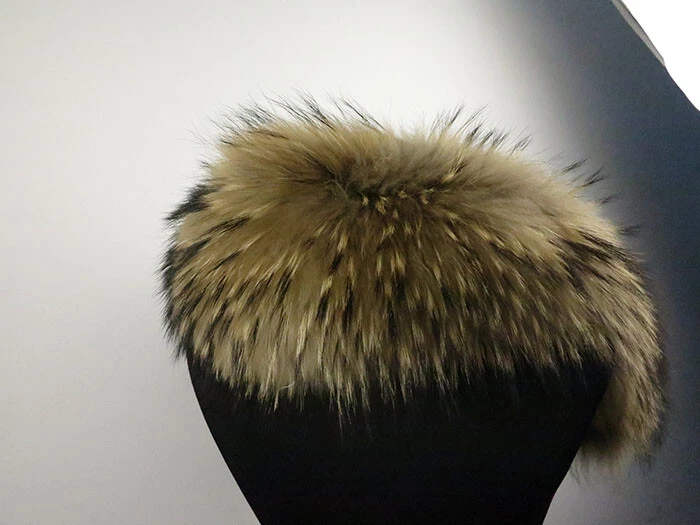 Cuello/envoltura/bufanda/cuello gorra unisex/cuello chaqueta 100 % piel mapache real 75*15 cm Foto 2 de 4