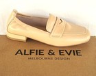 Alfie and Evie Leather Comfort Flat Dress Loafers Alfie & Evie Ridgeway Nude