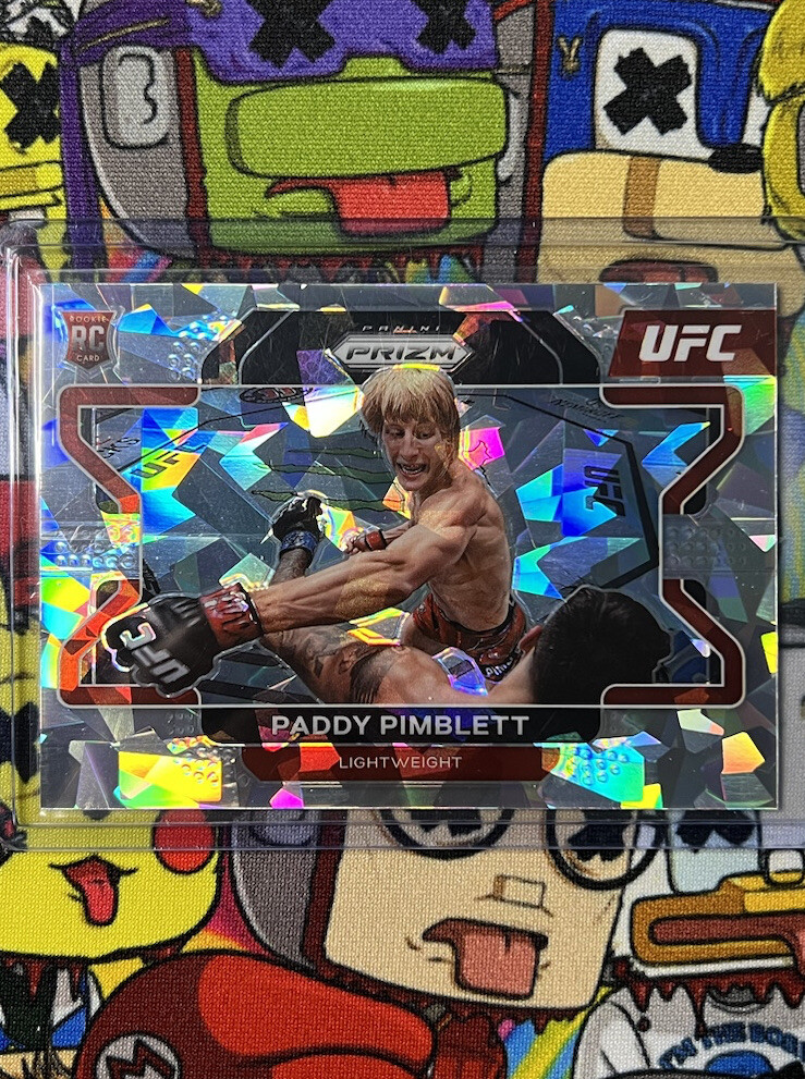 Paddy Pimblett 2022 Panini Prizm UFC Rookie Cracked Ice Parallel RC (DB001)
