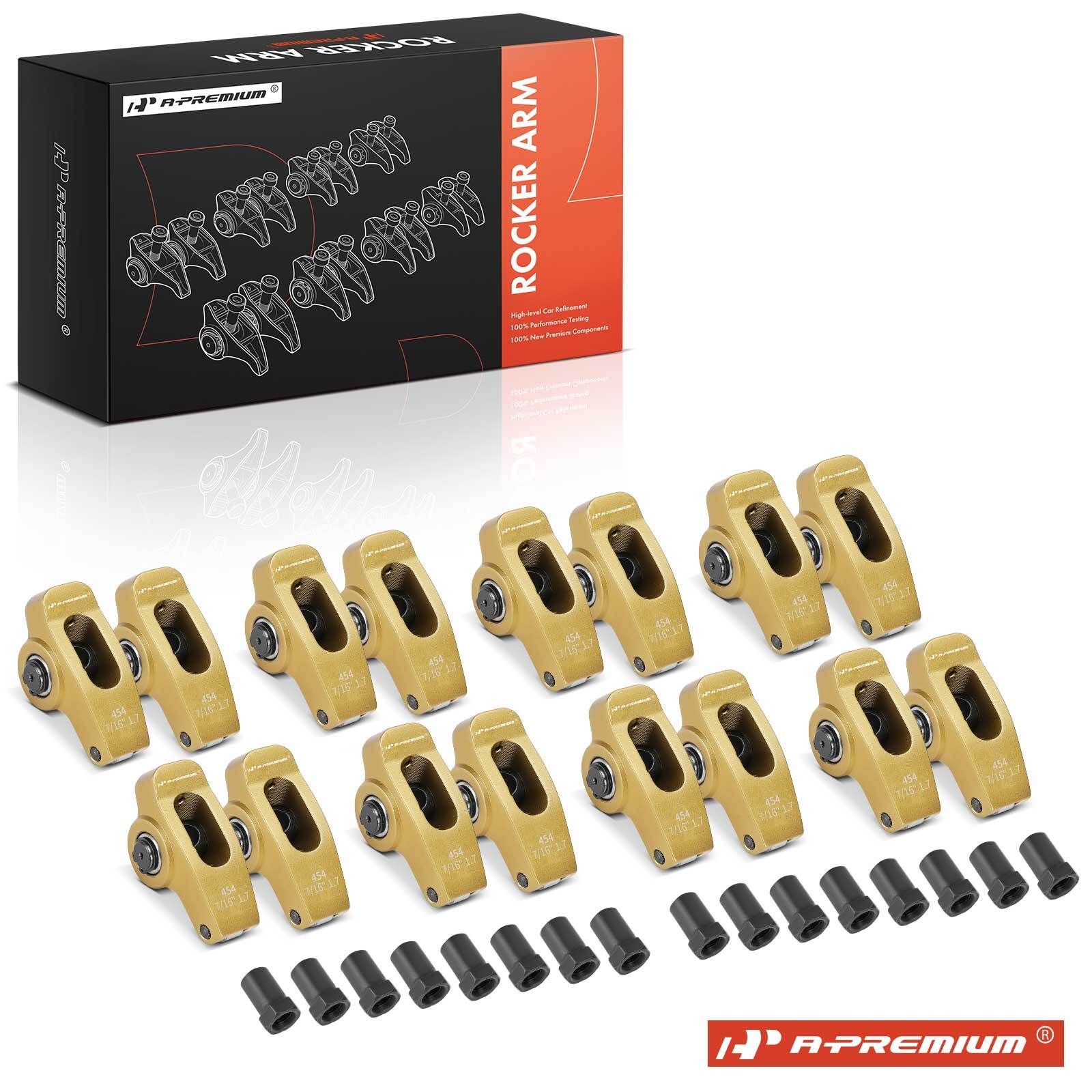 A-Premium Gold 2024 Aluminum Rocker Arm Set for Big Block Chevy BBC 454 ...