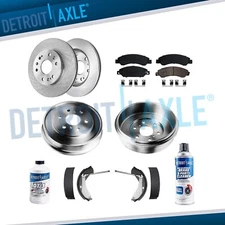 12.99" Front Disc Brake Rotor Pad Rear Drum for 2005-2008 Silverado Sierra 1500