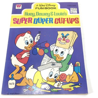 Vtg Walt Disney Huey, Dewey & Louie Coloring Fun Book (Whitman)